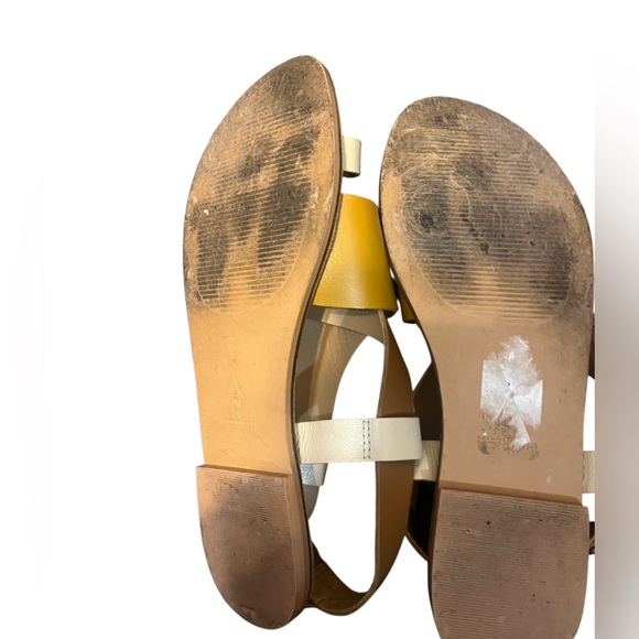 Anthropologie Perdita toe-loop colorblocked leather  sandals - Picture 4 of 4